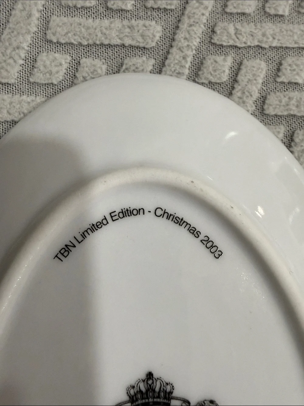 TBN TRINITY BROADCASING NETWORK LIMITED EDITION PLATE CHRISTMAS 2003 PRAYER LINE